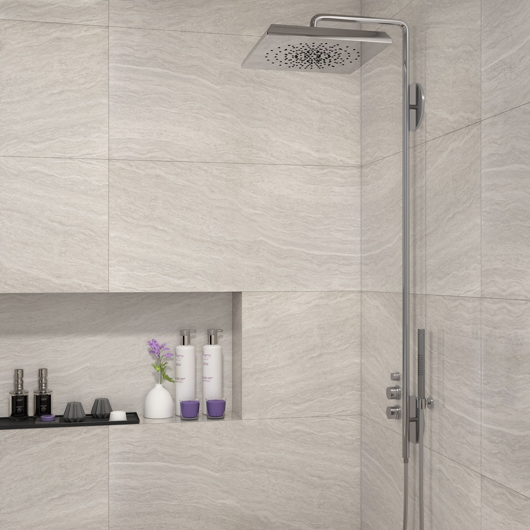 DISEÑO 3D PARA BAÑOS: PARED DUCHA CERÁMICA - Arquitectura y 3